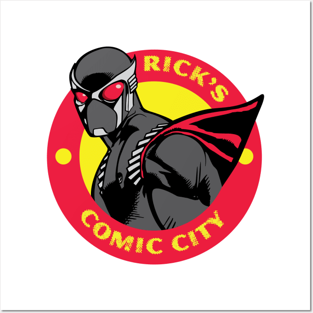 Ricks Comic city logo 1 Wall Art by RicksComicCity